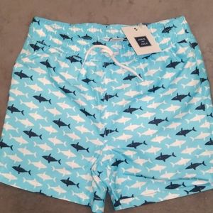 NWT: Janie and Jack Shark Swim Trunks - Size 3
